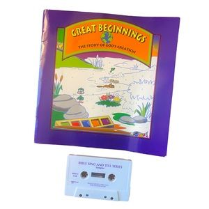 Great Beginnings Story of Creation Christian Book w/cassette tape